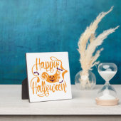 Happy Halloween bats and jack o'lantern フォトプラーク (インサイチュ)