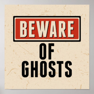 Happy Halloween Beware of Ghosts ポスター