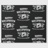 happy halloween birthday skull goth ラッピングペーパー (フラット)