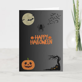 Happy Halloween Black カード