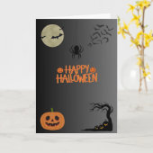 Happy Halloween Black カード (黄色い花)
