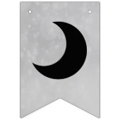 Happy Halloween Black Cat Red Pentagram Grey バンティングフラッグ (第1の旗)