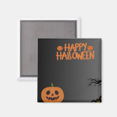 Happy Halloween Black Magnet マグネット (正面/裏面)