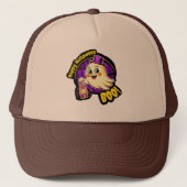 Happy Halloween BOO! Cute Retro Ghost with Lantern キャップ (正面)