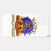 Happy Halloween Boxer With Moon Pumpkin Dog Lover Case-Mate iPhoneケース (裏面 (横))