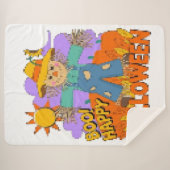 Happy Halloween boy  シェルパブランケット (正面(横))