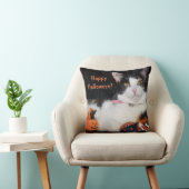 Happy Halloween Calico Cat with Pumpkin クッション (椅子)