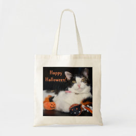 Happy Halloween Cat Calico Kitty トートバッグ