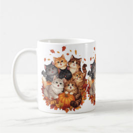 Happy Halloween Cats and Pumpkins  コーヒーマグカップ