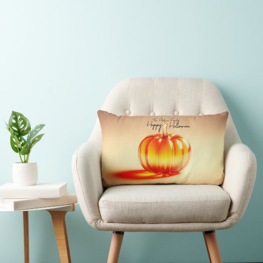 Happy Halloween Citrouille  ランバークッション (椅子)