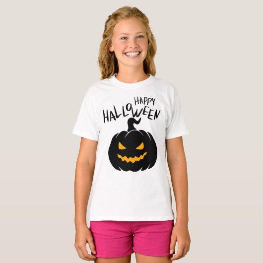Happy Halloween Citrouille Tシャツ (正面フル)