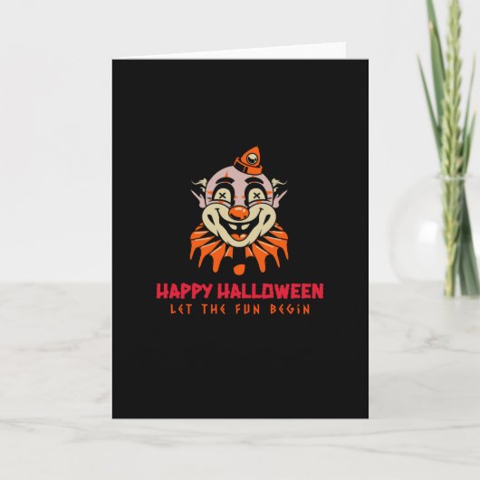 Happy Halloween Clown Let the Fun Begin カード (正面)