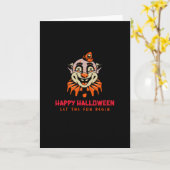 Happy Halloween Clown Let the Fun Begin カード (黄色い花)