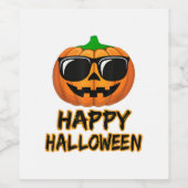 Happy Halloween Costume Funny Pumpkin ワインラベル (シングルラベル)