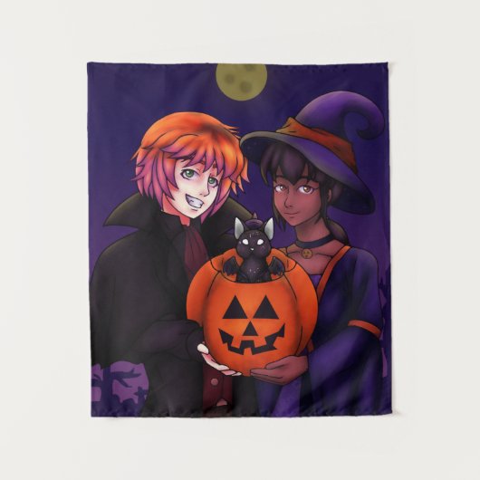 Happy Halloween Costumes タペストリー (正面)