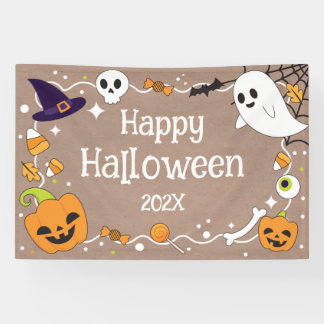 Happy Halloween craft party banner 横断幕