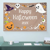 Happy Halloween craft party banner 横断幕 (トレードショー)