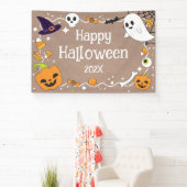 Happy Halloween craft party banner 横断幕 (インサイチュ)