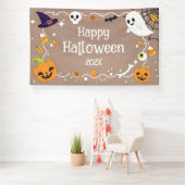 Happy Halloween craft party banner 横断幕 (インサイチュ)