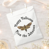 Happy Halloween Death's Head Moth custom name フェイバーバッグ (クリップ留めされた状態)
