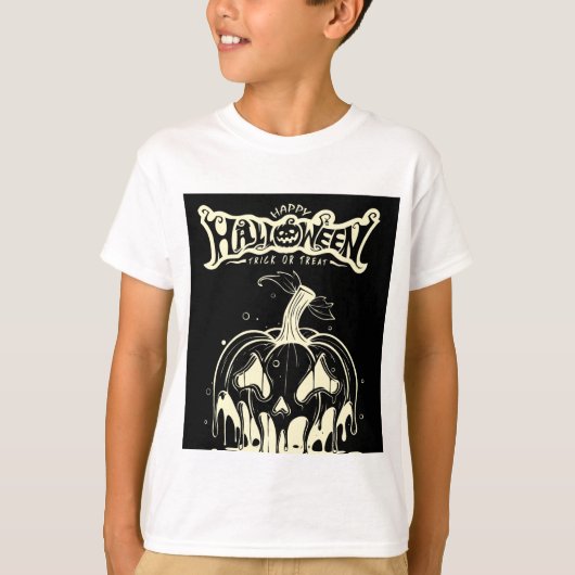 happy halloween design  tシャツ (正面)