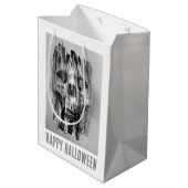 Happy Halloween. Distressed skull ミディアムペーパーバッグ (裏面アングル)