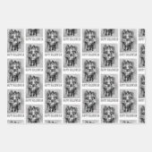 Happy Halloween. Distressed skull ラッピングペーパーシート (正面2)