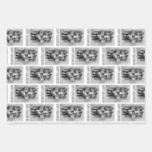 Happy Halloween. Distressed skull ラッピングペーパーシート (正面)