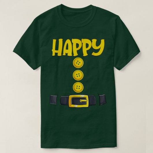 Happy Halloween Dwarf Costume Color Matching Tシャツ (デザイン正面)