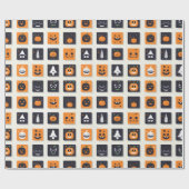  Happy Halloween Emoji for Kids ラッピングペーパー (フラット)