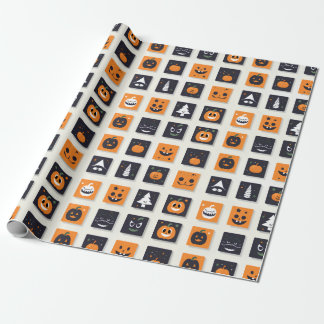 Happy Halloween Emoji for Kids ラッピングペーパー