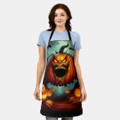 Happy Halloween Everybody エプロン (着用した状態)