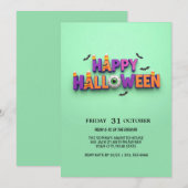 Happy Halloween Eyeball Invitation 招待状 (正面/裏面)