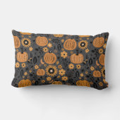 Happy Halloween Fall Pumpkin Family Name ランバークッション (裏面)