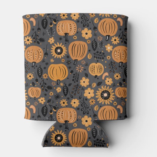 Happy Halloween Fall Pumpkin Family Name 缶クーラー (裏面)