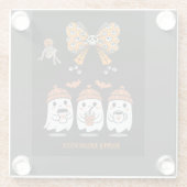Happy Halloween – fantômes café mignons ガラスコースター (裏面)