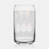 Happy Halloween – fantômes café mignons ガラス缶 (正面)