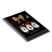 Happy Halloween – fantômes café mignons ノートブック (右側)
