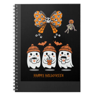 Happy Halloween – fantômes café mignons ノートブック