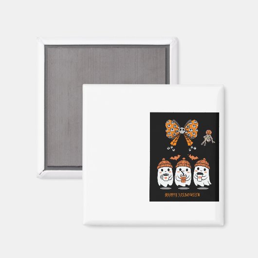 Happy Halloween – fantômes café mignons マグネット (正面/裏面)