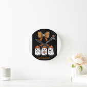 Happy Halloween – fantômes café mignons ラウンド壁時計 (ホーム)