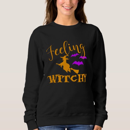 Happy Halloween Feeling Witchy スウェットシャツ (正面)