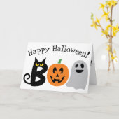 Happy Halloween! Folded Greeting Card カード (黄色い花)