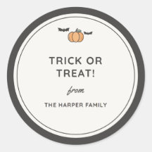 "Happy Halloween From" ファミリーギフトステッカー