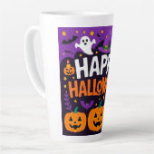 Happy halloween ghost カフェラテマグ (左アングル)