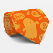Happy Halloween Ghost ネクタイ (ロール)