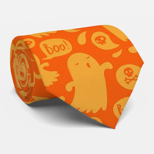 Happy Halloween Ghost ネクタイ (ロール)