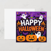 Happy halloween ghost 招待状 (正面/裏面)