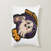 Happy Halloween Ghost – Cute Boo Lantern Spirit 👻 アクセントクッション (裏面(縦))