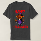 Happy Halloween Ghost Jack O Lantern Pumpkin Scary Tシャツ (デザイン正面)
